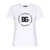 Dolce & Gabbana White T-Shirt With Logo Lettering Print In Cotton Woman WHITE
