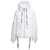 KhrisJoy White 'Puff Khris Iconic' Oversized Down Jacket with Hood in Polyester Woman White
