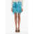 THE ATTICO Geometric Maxi Sequins Aurelie Mini Skirts Light Blue