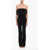 Saint Laurent Velvet Sleeveless Jumpsuit With Faux-Fur Detail Black