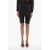 Saint Laurent High-Waisted Leather Shorts Black