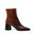 MARINE SERRE MARINE SERRE Shaded leather heel ankle boots Red