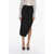 Alexander McQueen Wool-Blend Asymmetric Midi Skirt With Side Slit Black