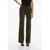 Saint Laurent Corduroy Trousers With Wide Leg Green