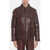 Jil Sander Puffer Jacket With Collar And Flap Pockets Brown