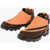 Diesel Suede D-Hammer Mock Strap Boots Orange