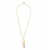 LEDA MADERA Meryl Brass Necklace With Pendant Detail GREY