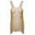 SILVIA GNECCHI Gold-Tone Mini Dress With Shoulders Straps And Side Splits In Metal Mesh Woman GREY