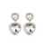 Alessandra Rich ALESSANDRA RICH CLIP EARRINGS WITH CRYSTALS GREY