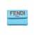Fendi FENDI LEATHER TRI-FOLD WALLET BLUE