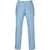 REVERES 1949 Straight Leg Tailored Trousers with Pressed Crease in Light-Blue Viscose Man BLUE