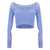 HERVE LEGER Hervé Léger Crop Top BLUE