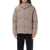 Palm Angels PALM ANGELS Micro check hooded puffer BROWN