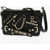 Moschino Love Faux Leather Starry Night Shoulder Bag With Studs And G Black