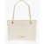 Moschino Love Quilted Faux Leather Shoulder Bag With Golden Logo Beige