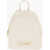 Moschino Love Quilted Faux Leather Backpack With Golden Logo Beige