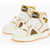 JUST DON Leather And Fabric Basketball Jd1 High-Top Sneakers With Ani White