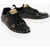 Versace Jeans Couture Textured Leather Court 88 Low Top Sneakers Wit Black