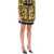 Versace Barocco Pleated Mini Skirt BLACK GOLD