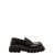 Dolce & Gabbana Black Squared-Toe Loafers with Chunky Platform in Leather Man BLACK