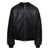 3.PARADIS Vegan Leather Bomber Jacket Black