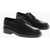 Jil Sander Squared Toe Leather Derby Shoes Black