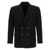 ETRO Etro Check Double-Breasted Blazer Black