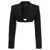 MUGLER Mugler Cropped Jacket With Padded Shoulders Black