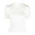 Balmain Balmain Gold Embossed Buttons Knitted Top WHITE