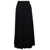 P.A.R.O.S.H. Long Black Pleated Skirt with Belt Loops in Stretch Wool Woman BLACK