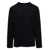 Dolce & Gabbana Black Long Sleeve T-Shirt With All-Over Logo Print In Cotton Man BLACK