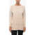 Fabiana Filippi Cashmere Crewneck Sweater With Lurex Details Beige