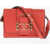Moschino Love Faux Leather Love Bridge Shoulder Bag With Double Heart Red