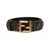 Fendi Fendi Leather And Ff Fabric Reversible Belt Black