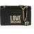 Moschino Love Faux Leather Shoulder Bag With Golden Details Black