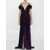 COSTARELLOS Violet velvet dress PURPLE