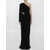 COSTARELLOS Black Velvet Dress Black