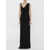 Saint Laurent Draped Long Dress BLACK