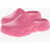 Moschino Couture! Rubber Toy Mules With Embossed Logo Pink