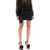 Dolce & Gabbana Ruched Satin Mini Skirt NERO