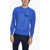 Aries Sunbleached Cross Grain Sweatshirt With Logo Print Blue