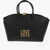 Moschino Love Faux Leather Tote Bag With Golden Logo Black