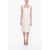 Bottega Veneta Leather Sleeveless Midi Dress With Squared Neckline White
