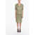 Bottega Veneta Silk Knit Midi Dress With Mirrored-Studs Green