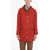 Burberry Oversized Coat With Logoed Flap Pocket Red