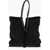 Bottega Veneta Reversed Shearling Tote Bag With Leather Handles Black