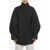 Jil Sander Gabardine Wool Kaban Jacket With Puffed Sleeves Black