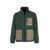 Mc2 Saint Barth MC2 SAINT BARTH Sherpa jacket with plaid patch pockets GREEN