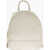 Moschino Love Textured Faux Leather Backpack With Embossed Logo Beige