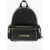 Moschino Love Quilted Faux Leather Backpack With Golden Details Black